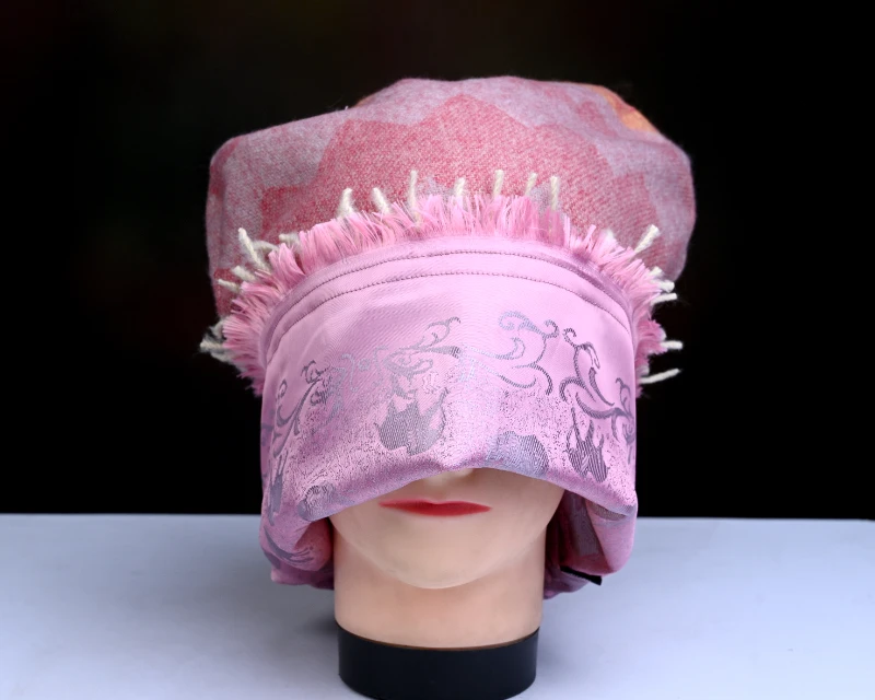 Red Mixed Pattern Cashmere with Silk Fringed