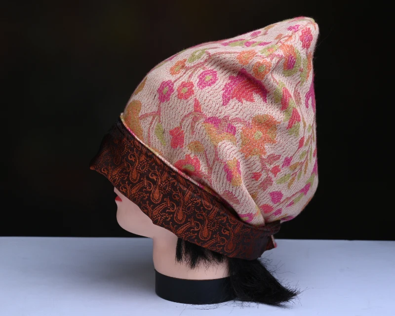 Orange Floral Mix Cashmere with Silk